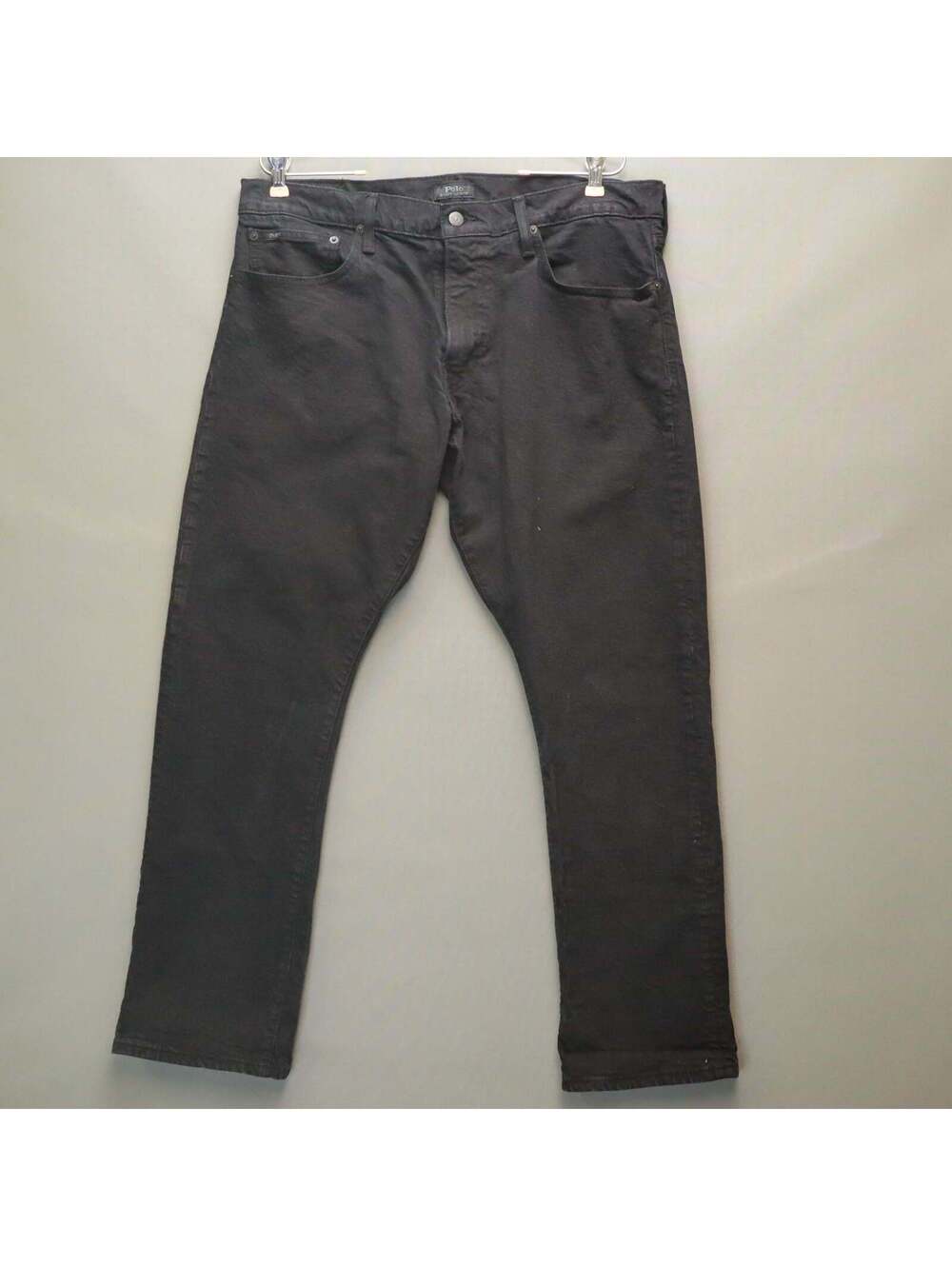 Polo Ralph Lauren Varick Slim Straight Black Jeans Mens 36x30 Denim Pants